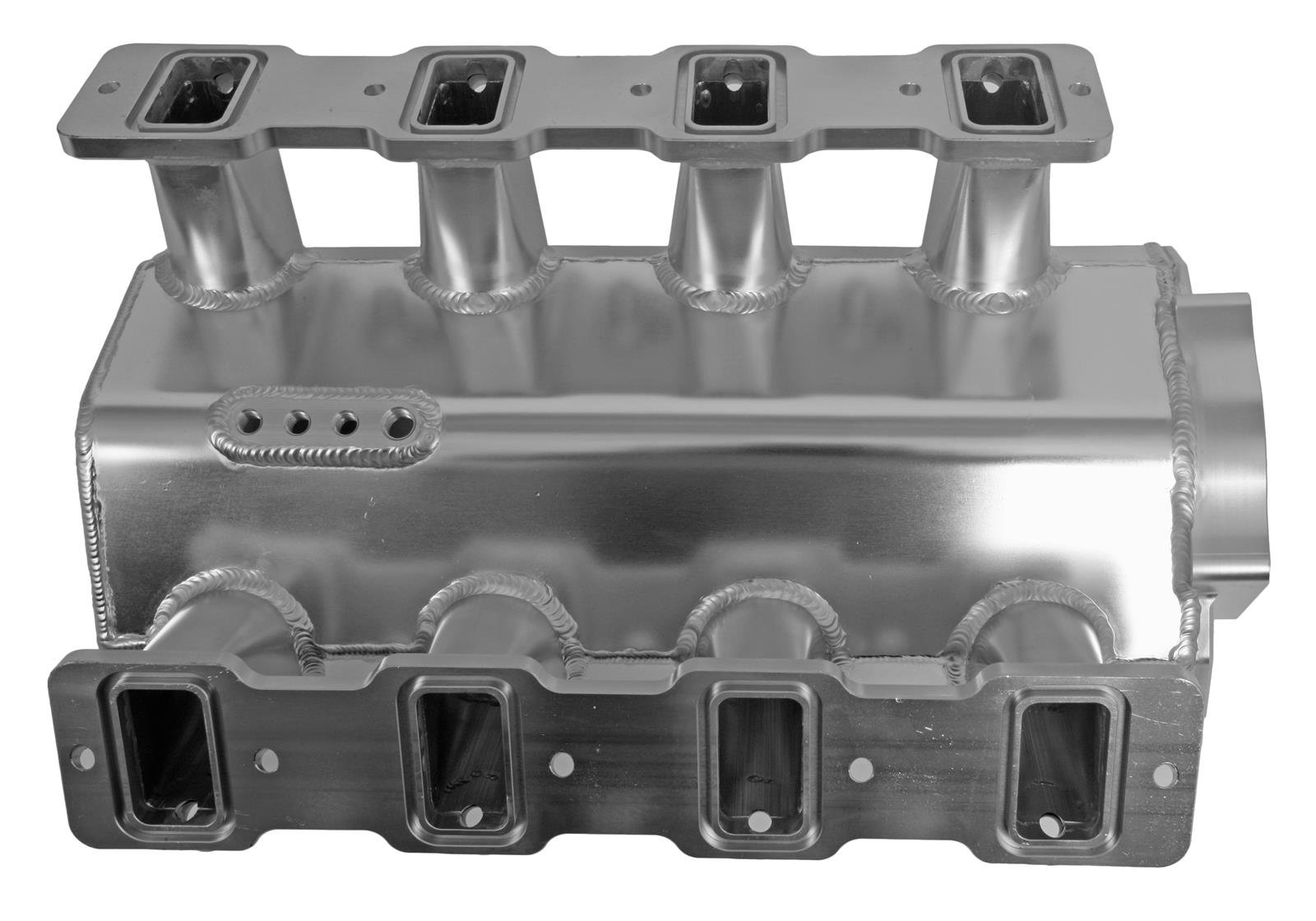 Holley Sniper EFI Fabricated Intakes 830111-1 Intake Manifolds, EFI, Hi-Ram, Stock Port, 102mm Throttle Body, 1,500-6,500 RPM, Welded Aluminum, Silver, Chevy, LS, 7.0L, Kit thumbnail 2