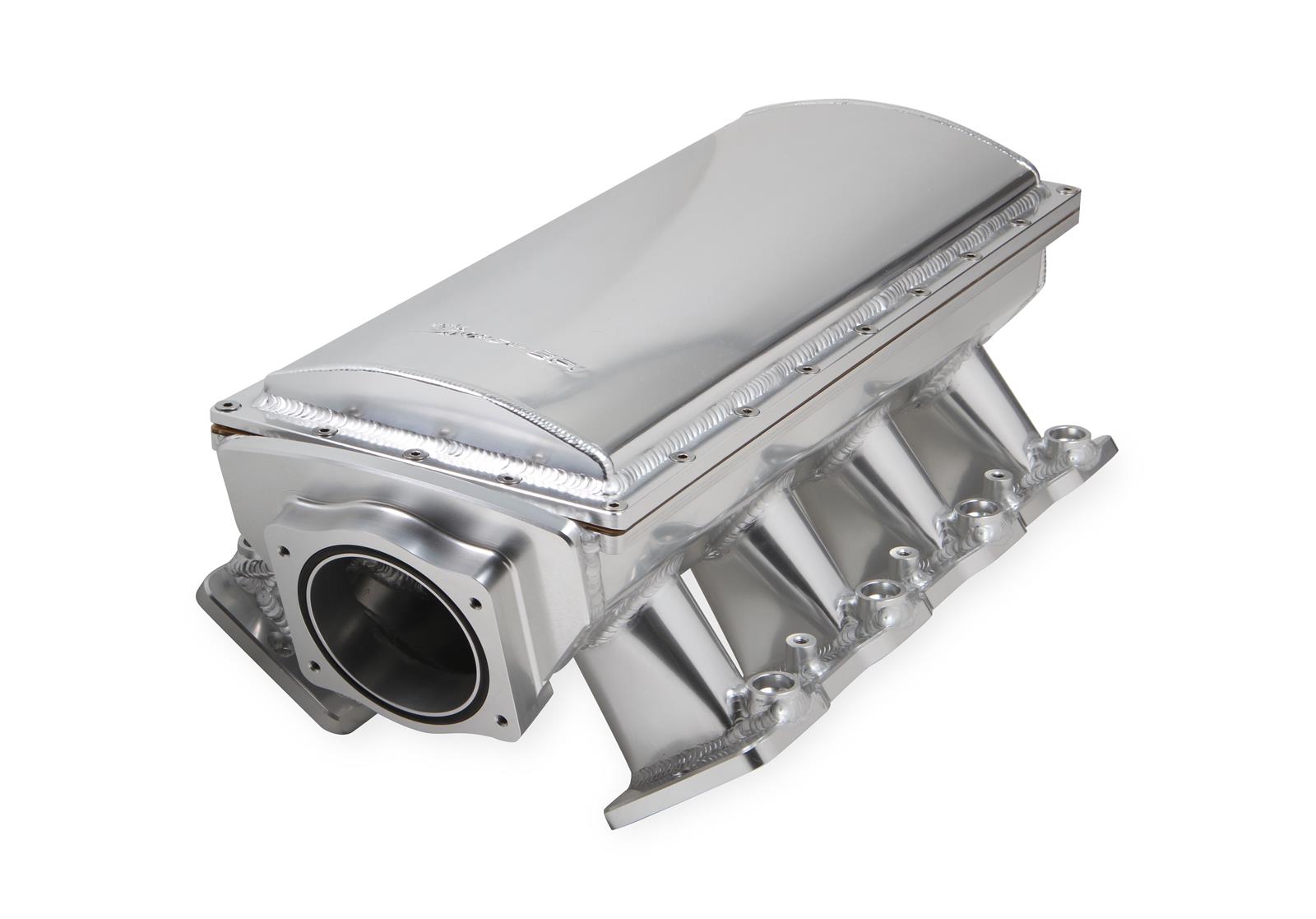 Holley Sniper EFI Fabricated Race Series Intake Manifolds 832141 Manifolds, EFI, Hi-Ram, Cathedral Port, 90mm Throttle Body, 2,100-8,200 RPM, Welded Aluminum, Silver, Chevy, LS, 4.8-6.0L, Each thumbnail 2