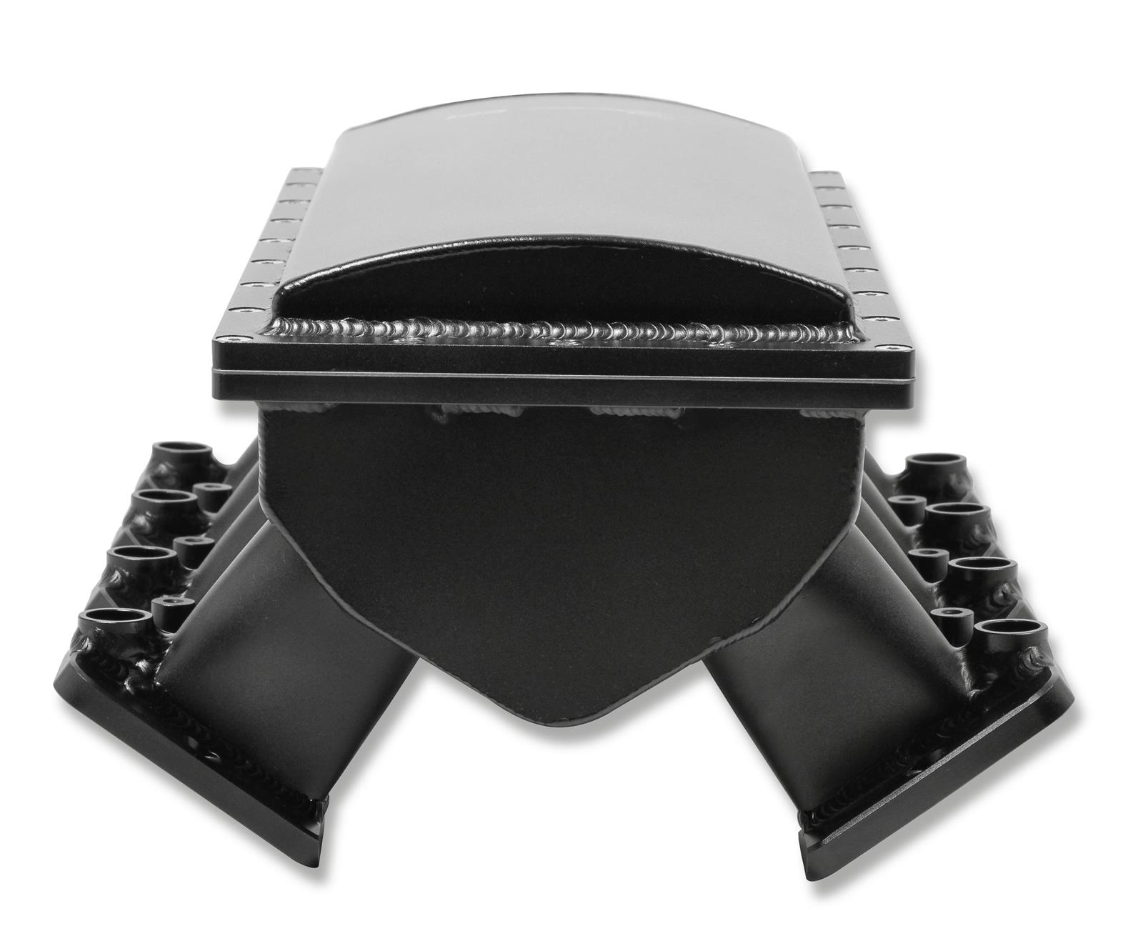 Holley Sniper EFI Fabricated Race Series Intake Manifolds 832142 Manifolds, EFI, Hi-Ram, Cathedral Port, 90mm Throttle Body, 2,100-8,200 RPM, Welded Aluminum, Black, Chevy, LS, 4.8-6.0L, Each thumbnail 2
