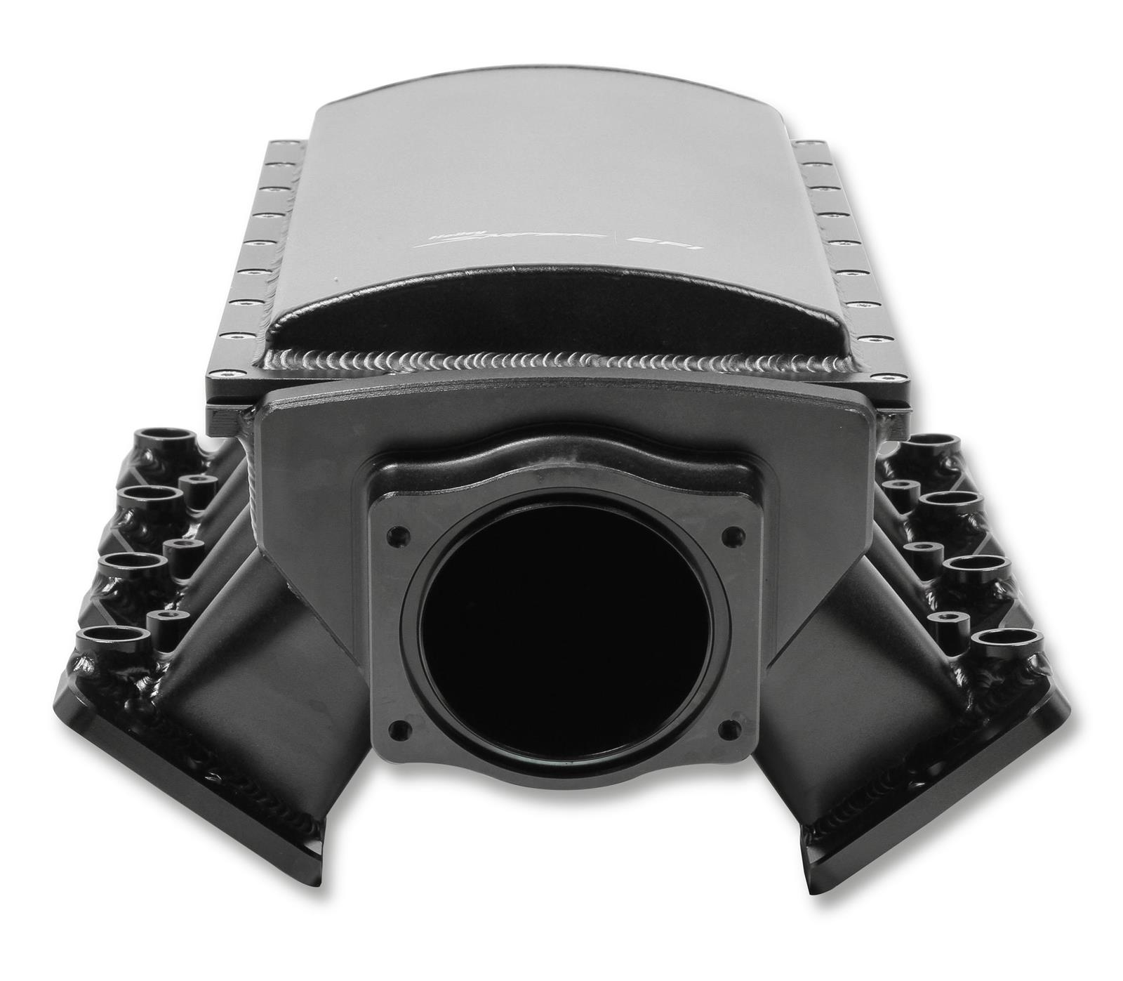 Holley Sniper EFI Fabricated Race Series Intake Manifolds 832142 Manifolds, EFI, Hi-Ram, Cathedral Port, 90mm Throttle Body, 2,100-8,200 RPM, Welded Aluminum, Black, Chevy, LS, 4.8-6.0L, Each
