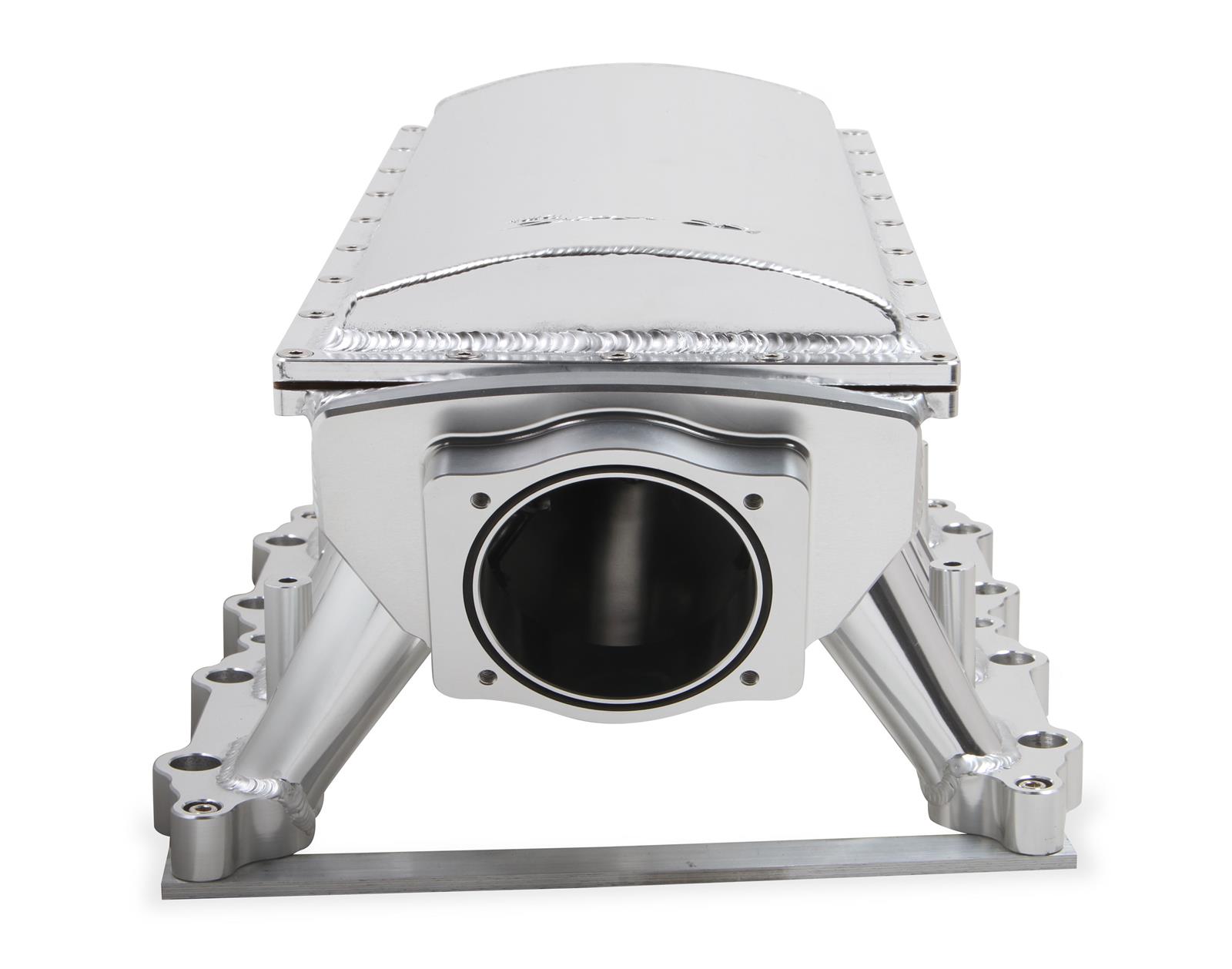Holley Sniper EFI Fabricated Intakes 833151 Intake Manifolds, EFI, Hi-Ram, Multi-Port, 90mm Throttle Body, 2,100-8,200 RPM, Welded Aluminum, Silver, Ford, 5.0L, Modular, Kit thumbnail 2