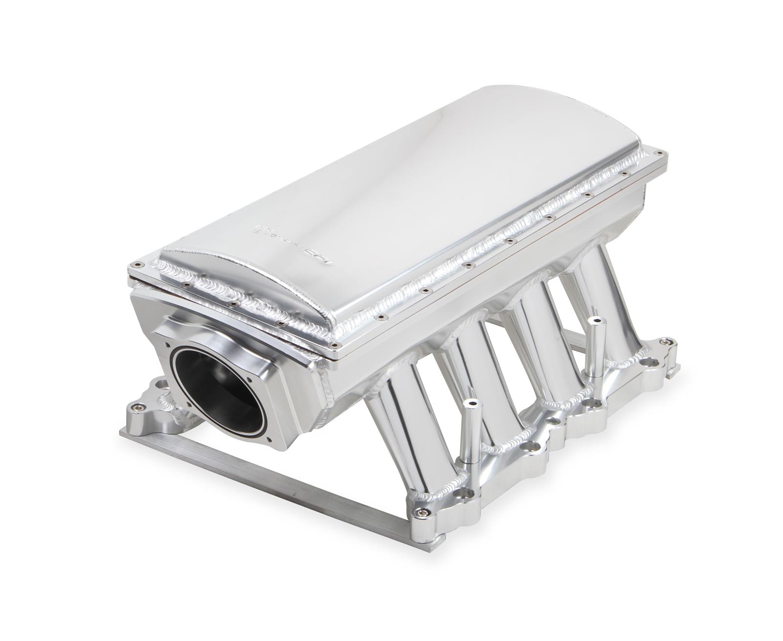 Holley Sniper EFI Fabricated Intakes 833151 Intake Manifolds, EFI, Hi-Ram, Multi-Port, 90mm Throttle Body, 2,100-8,200 RPM, Welded Aluminum, Silver, Ford, 5.0L, Modular, Kit