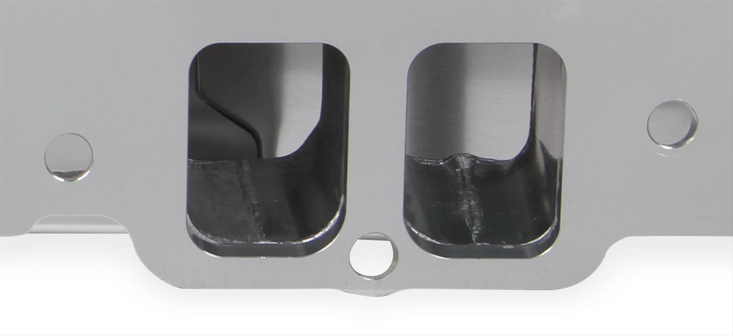 Holley Sniper Carbureted Fabricated Intake Manifolds 835011 Manifolds, Sniper, Carbureted, Single, 4150 Flange, Rectangular Port, 1,800-7,000 RPM, Welded Aluminum, Silver, Chevy, 396-454ci, Each thumbnail 7