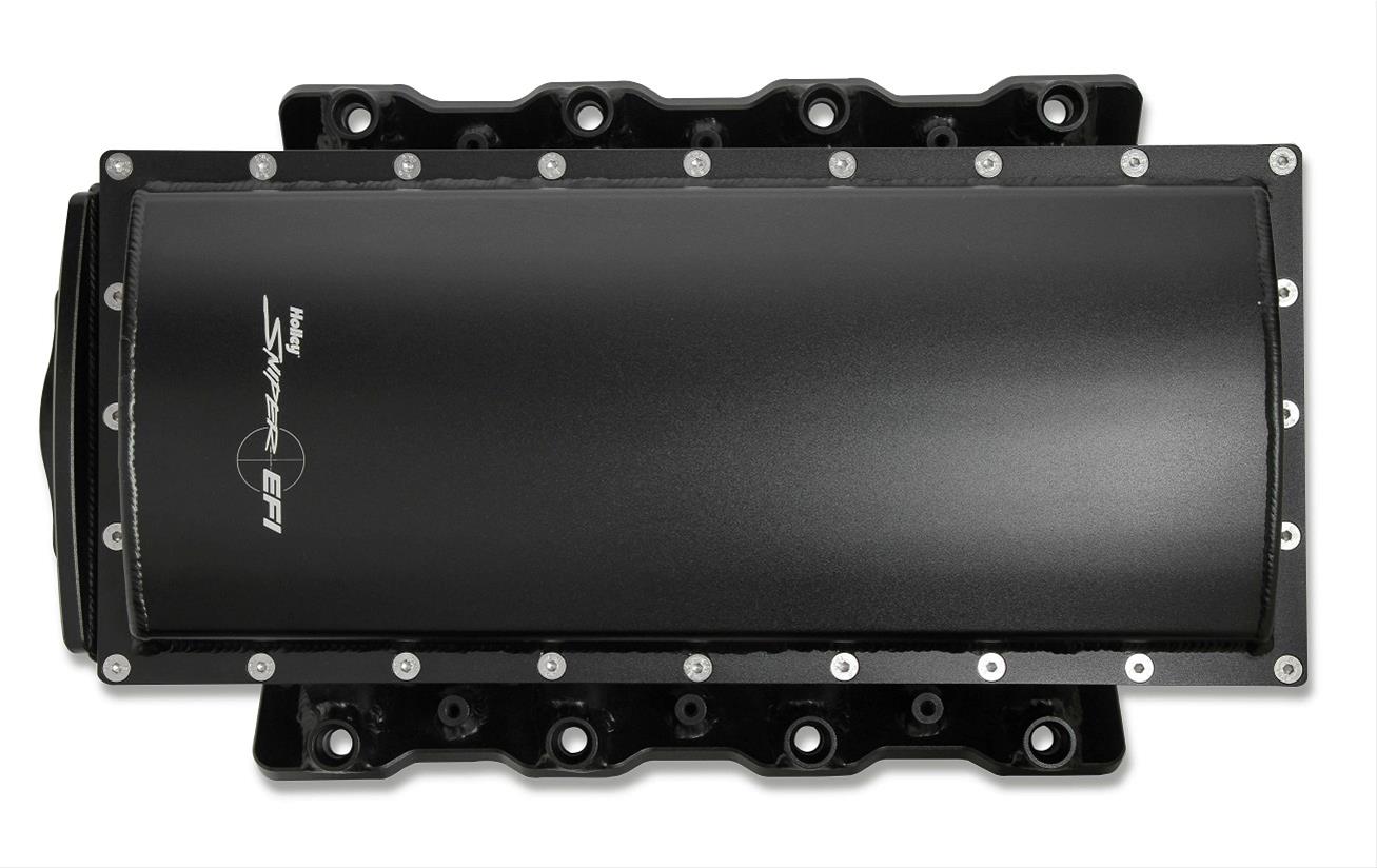 Holley Sniper EFI Fabricated Race Series Intake Manifolds 838232 Manifolds, EFI, Hi-Ram, Multi-port, Rectangular Port, 90mm Throttle Body, 2,100-8,200 RPM, Aluminum, Black, Chevy, LS, 6.0L, 6.2L, Each thumbnail 9