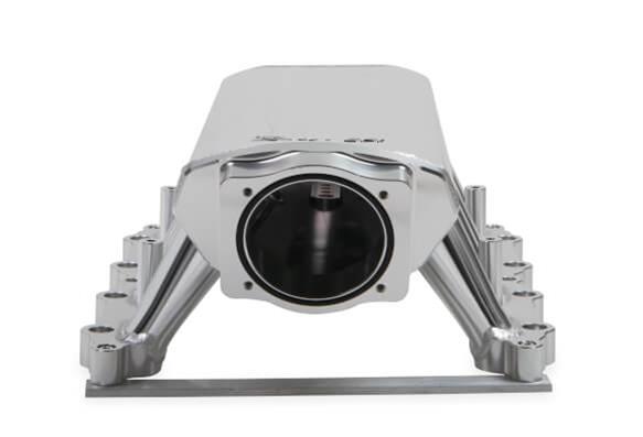 Holley Sniper EFI Fabricated Intakes 839031 Intake Manifolds, EFI, Hi-Ram, Stock Port, 90mm Throttle Body, 2,200-6,800 RPM, Aluminum, Silver, Ford, 5.0L, Modular, Each thumbnail 5