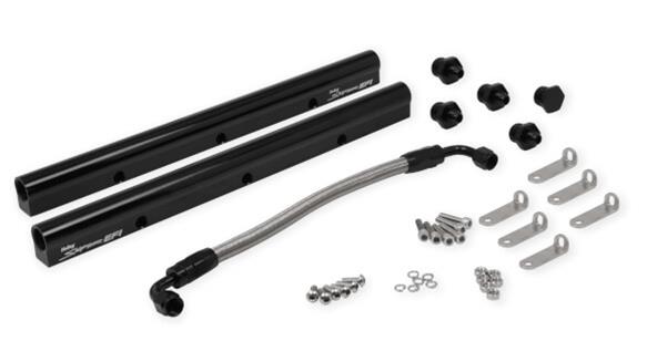 Holley Sniper EFI Fabricated Intakes 839032 Intake Manifolds, EFI, Hi-Ram, Stock Port, 90mm Throttle Body, 2,200-6,800 RPM, Aluminum, Black, Ford, 5.0L, Modular, Each thumbnail 7