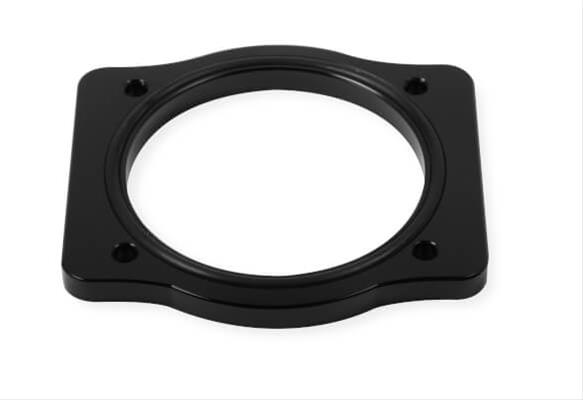 Holley Sniper Throttle Body Spacers 860012 Spacer, Sniper, Billet Aluminum, 92mm Bore, 0.375 in. Thick, Black Anodized, for EFI Fabricated Intakes, Chevy, 4.8-7.0L, Each