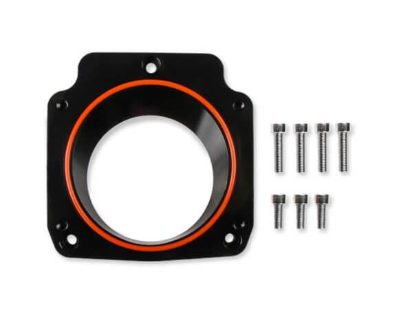 Holley Sniper EFI Throttle Body Adapter Plates 860020 Adapter, EFI, Billet Aluminum, 92mm Bore, Black Anodized, for 78mm Factory Intake, Chevy, 4.8L, 5.3L, 6.0L, Each thumbnail 2