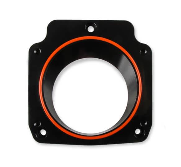 Holley Sniper EFI Throttle Body Adapter Plates 860020 Adapter, EFI, Billet Aluminum, 92mm Bore, Black Anodized, for 78mm Factory Intake, Chevy, 4.8L, 5.3L, 6.0L, Each