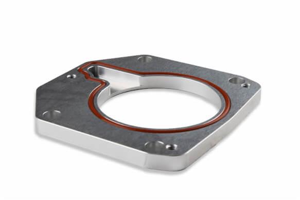 Holley Sniper EFI Throttle Body Adapter Plates 860026 Adapter, EFI, Billet Aluminum, 75mm Bore, Black Anodized, 3-bolt to 4-bolt Adapter, Chevy, 4.8L, 5.3L, 6.0L, Each thumbnail 3