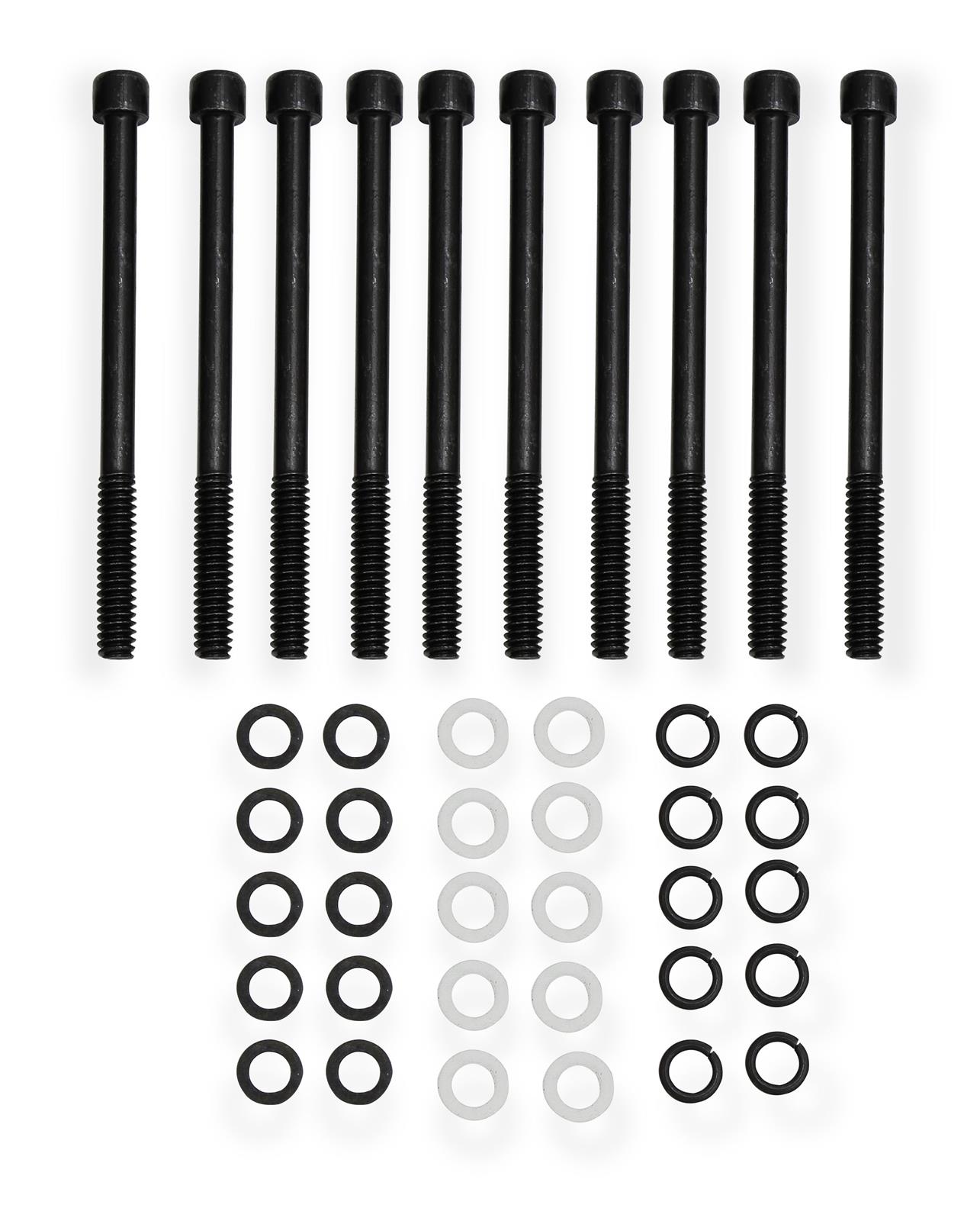 Holley Sniper Fabricated Aluminum Valve Covers 890003B Covers, EFI, Fabricated, Aluminum, Short, Baffled, Black, 1.25 in. Breather Holes, Hardware, Chrysler, Dodge, Plymouth, 273-360ci, Pair thumbnail 6