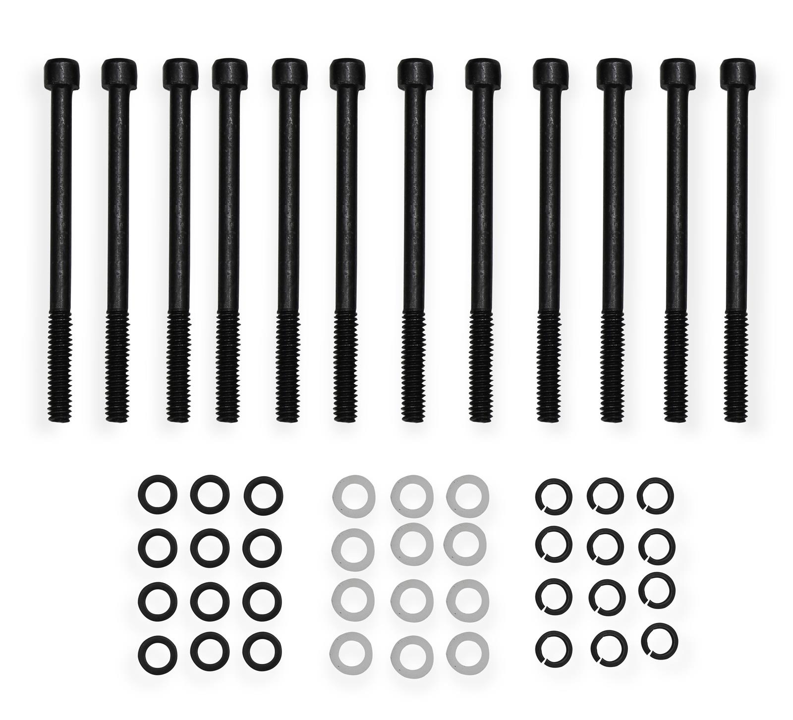 Holley Sniper Fabricated Aluminum Valve Covers 890007B Covers, EFI, Fabricated, Aluminum, 4.0 in. Tall, Baffled, Black Gloss, 1.25 in. Breather Holes, Hardware, Ford, 429-460ci, Pair