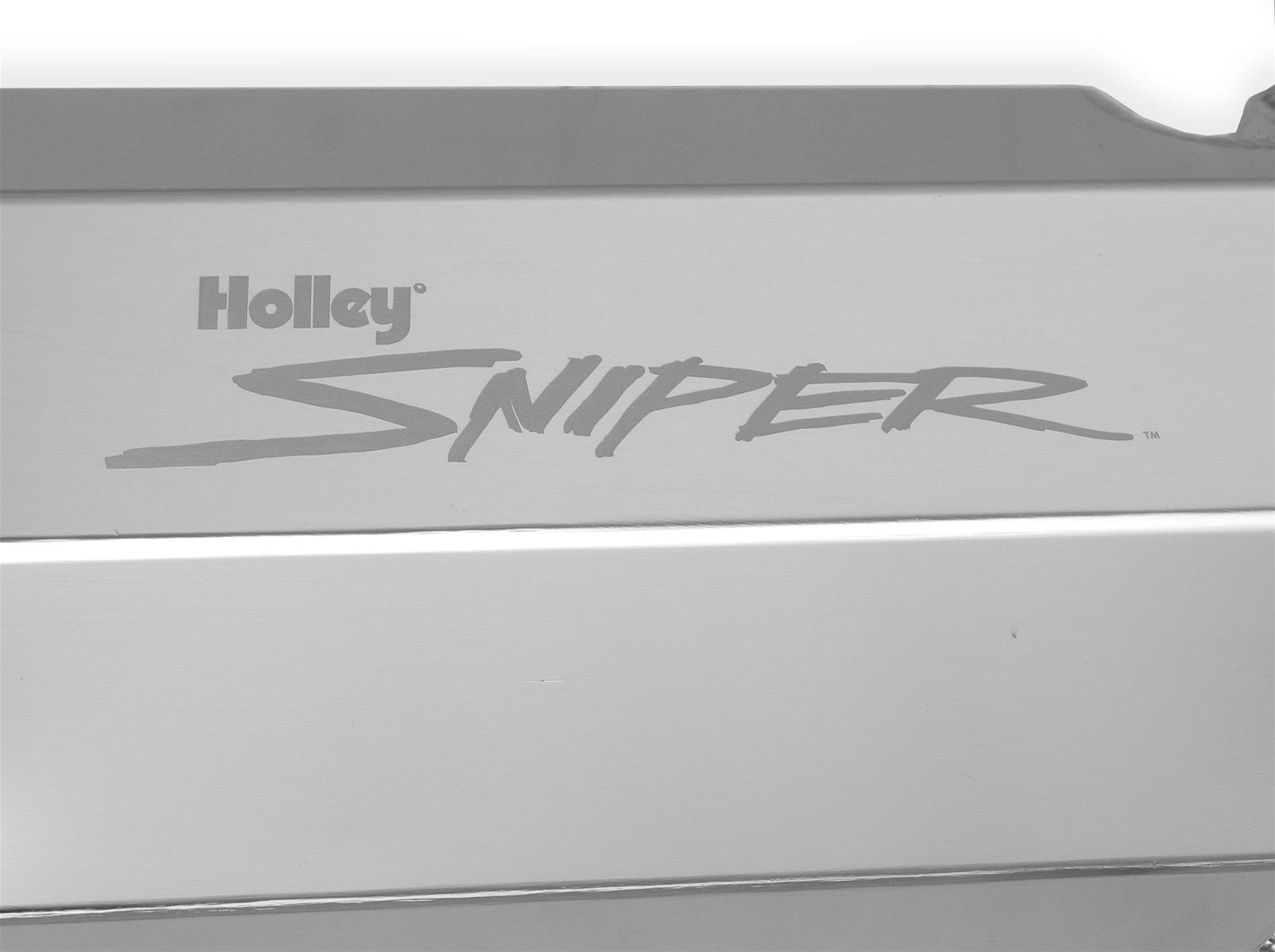 Holley Sniper Fabricated Aluminum Valve Covers 890010 Covers, EFI, Fabricated, Aluminum, Short, Baffled, Silver Gloss, 1.25 in. Breather Holes, Hardware, Chevy, Small Block, 283-400ci, Pair thumbnail 4