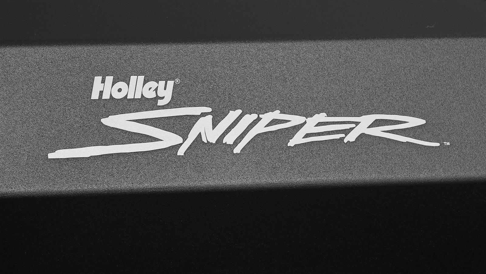Holley Sniper Fabricated Aluminum Valve Covers 890010B Covers, EFI, Fabricated, Aluminum, Short, Baffled, Black Gloss, 1.25 in. Breather Holes, Hardware, Chevy, Small Block, 283-400ci, Pair thumbnail 4