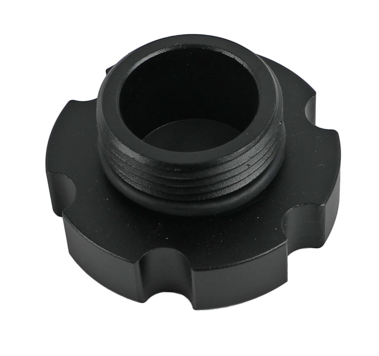 Holley Sniper Engine Oil Fill Caps 891015B Caps, Screw-In, Octagon Shape, Black, Aluminum, for Valve Covers, Each thumbnail 8