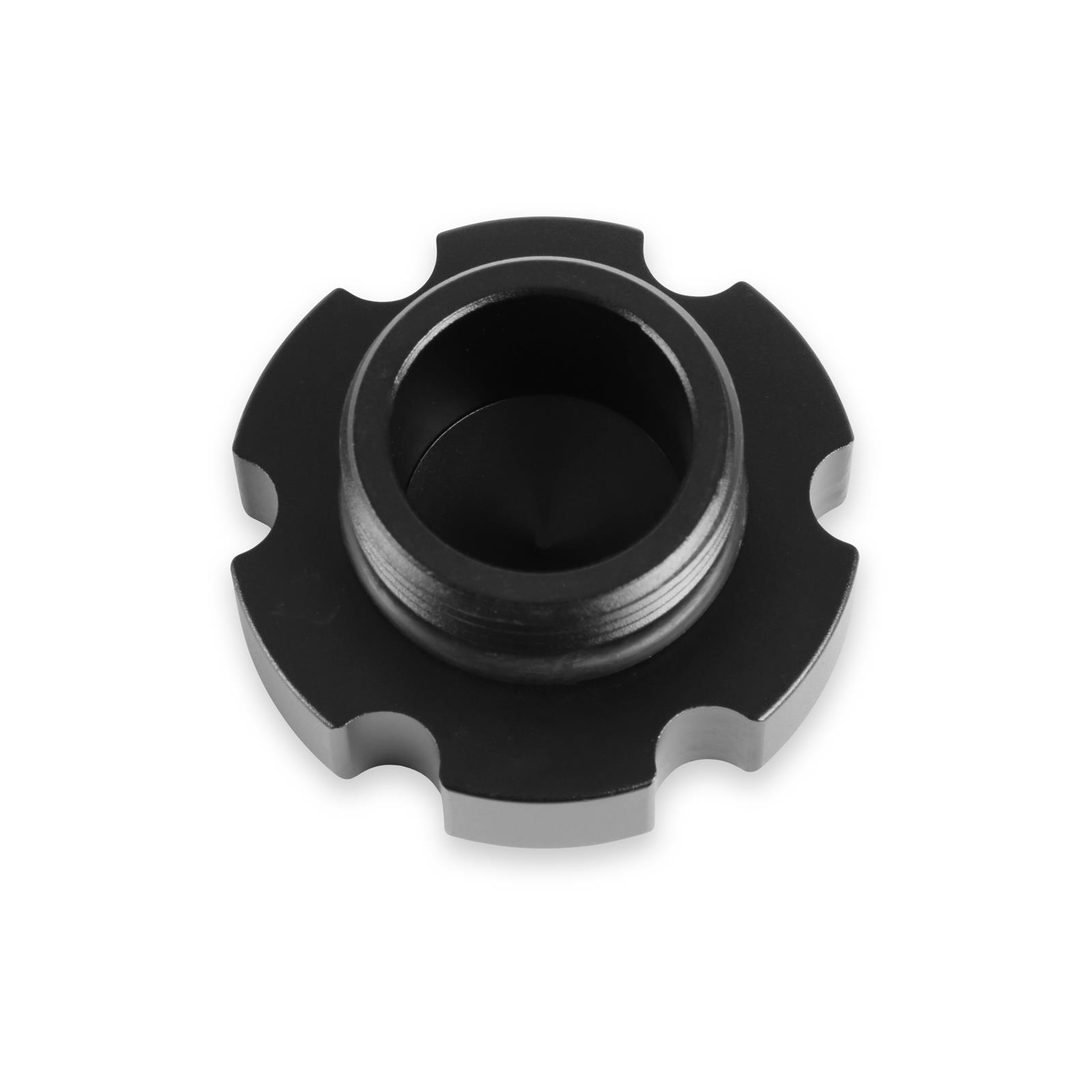Holley Sniper Engine Oil Fill Caps 891015B Caps, Screw-In, Octagon Shape, Black, Aluminum, for Valve Covers, Each thumbnail 3