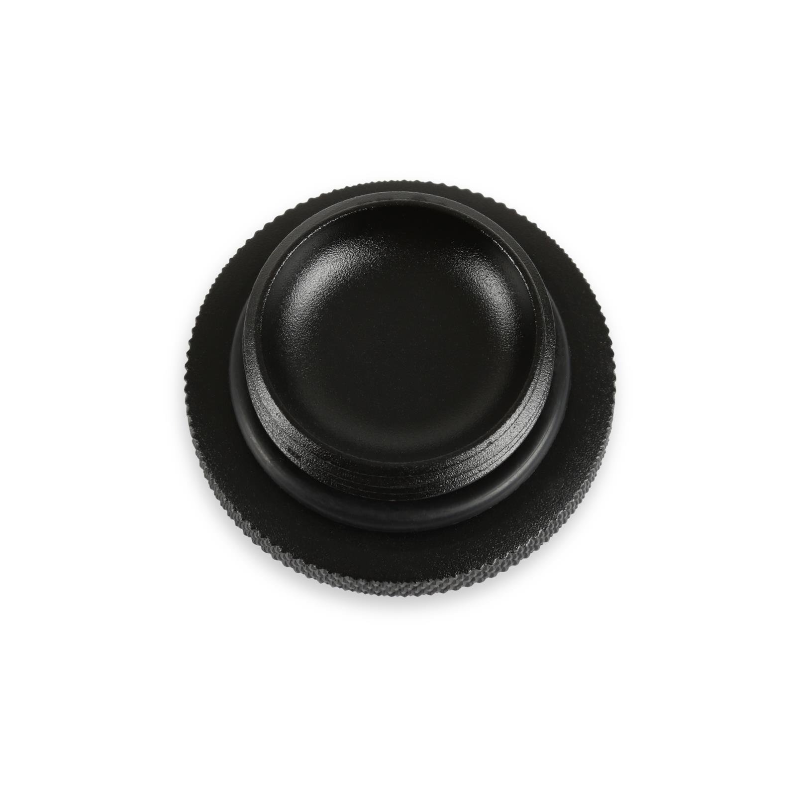 Holley Sniper Engine Oil Fill Caps 891016B Caps, Screw-In, Round Shape, Black, Aluminum, for Valve Covers, Each thumbnail 2