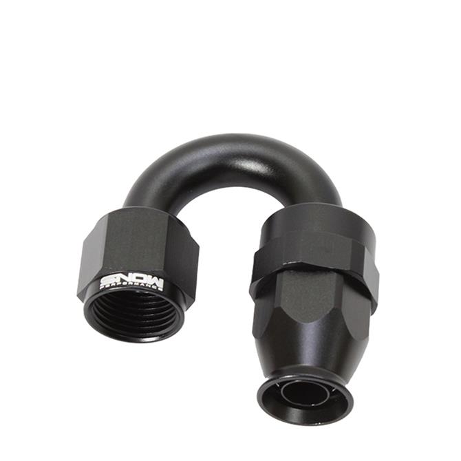 Snow Performance Hose Ends SNF-60818 -8 AN 180 Degree PTFE End (Black)