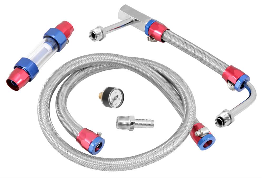 29390 Spectre Performance 5/16 x 3 Stainless Steel Fuel Line Kit with Clamps 