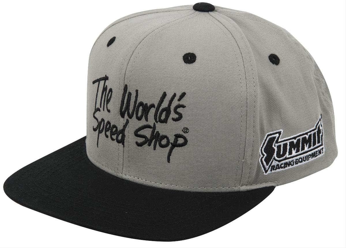 Summit Racing CU4817 The World s Speed Shop Flat Bill Hat Summit Racing