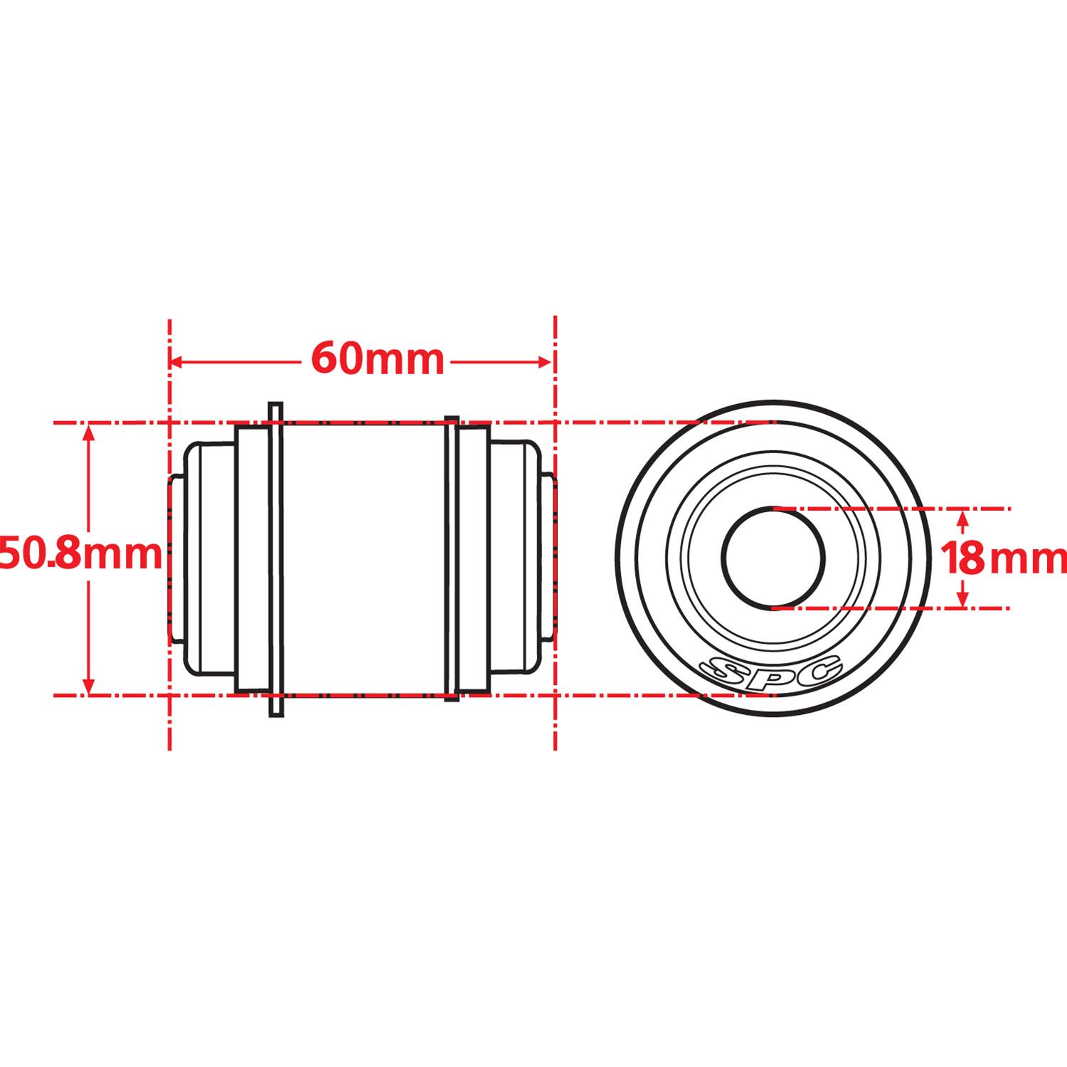 SPC Performance Flex Joint xAxis BUILDER SERIES 18mm ID X 50.8mm OD X 60mm Width