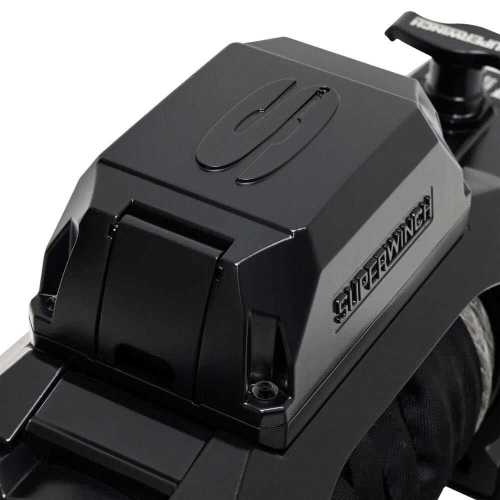 Superwinch 12000 LBS 12V DC 3/8in x 80ft Synthetic Rope SX12SR Winch - Semi Gloss Black thumbnail 6