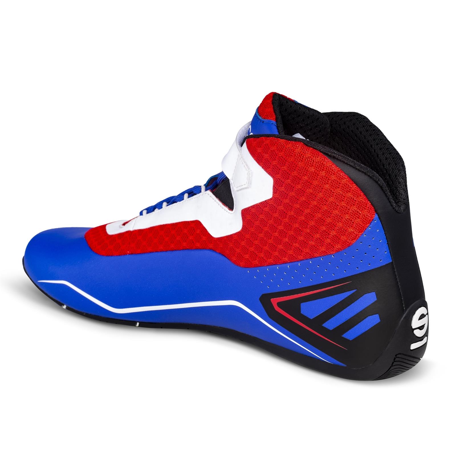 Sparco K-Run Driving Shoes 00127141AZRS & Boots, Shoes, Mid-top, Microfiber Outer, Blue/Red, Natural Rubber Outer Sole, European Shoe Size 41, Pair thumbnail 2