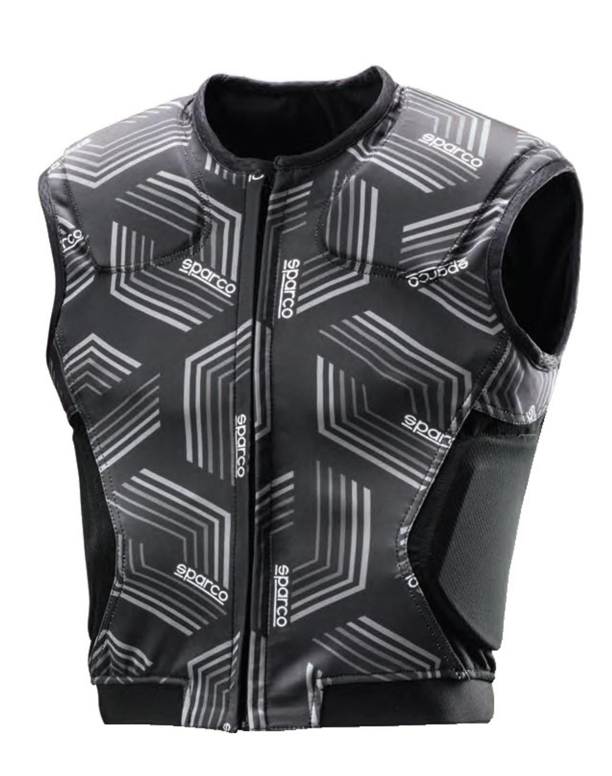 Sparco SJ Pro K3 Rib Protectors 002402K120 Vests, Protectors, Synthetic Rubber/Foam, Black/White, Youth 120, Each thumbnail 2