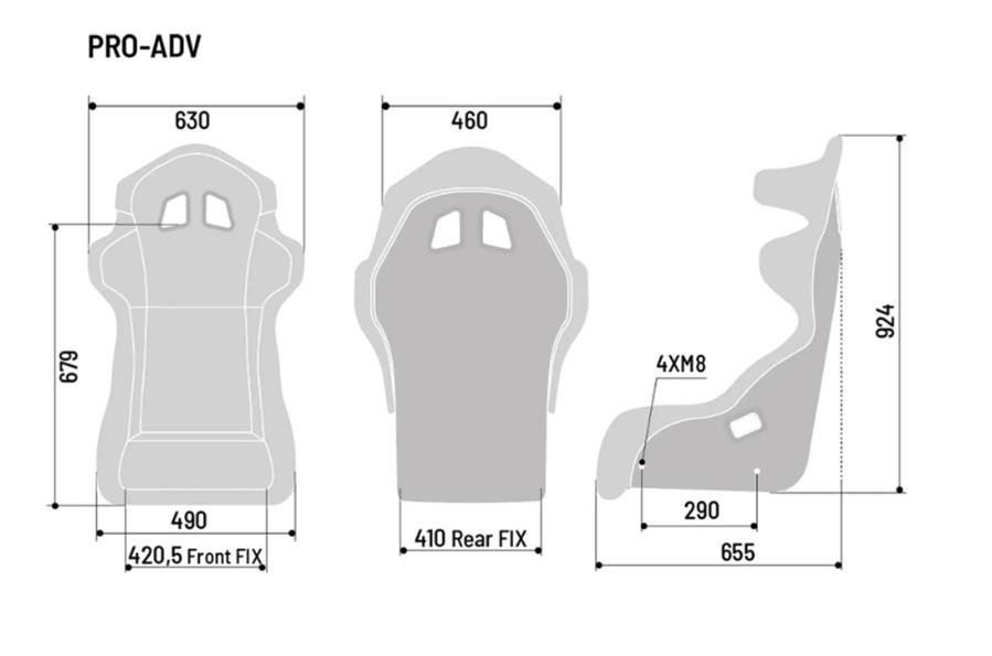 Sparco 008017RNR Sparco Pro ADV QRT Competition Racing Seats