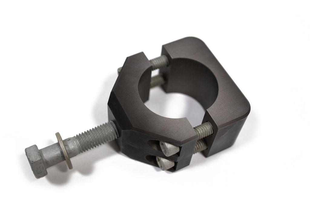 Steer Smarts Yeti XD Single Post Steering Stabilizer Damper Brackets for 2020-2025 GLADIATOR, 2007-2024 WRANGLER, 2018 WRANGLER JK - 41061001 Bracket, Aluminum, Black, Fits 1 3/4 in. Tie Rods, Jeep, Each thumbnail 3