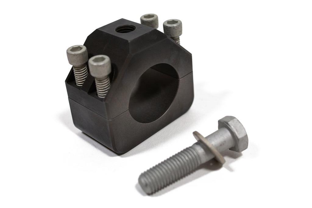 Steer Smarts Yeti XD Single Post Steering Stabilizer Damper Brackets for 2020-2025 GLADIATOR, 2007-2024 WRANGLER, 2018 WRANGLER JK - 41061001 Bracket, Aluminum, Black, Fits 1 3/4 in. Tie Rods, Jeep, Each thumbnail 2