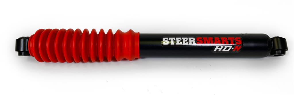 Steer Smarts HD-N Steering Stabilizers for 2020-2025 GLADIATOR, 2018-2025 WRANGLER - 73012001 Stabilizer, HD-N, Replacement Stabilizer Kit, Single, Stock/Lifted Ride Height, Black Powdercoated, Red Boot, Jeep, Each thumbnail 3