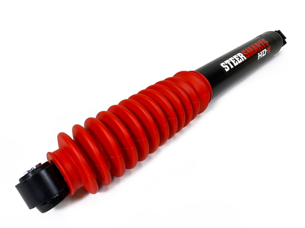 Steer Smarts HD-N Steering Stabilizers for 2020-2025 GLADIATOR, 2018-2025 WRANGLER - 73012001 Stabilizer, HD-N, Replacement Stabilizer Kit, Single, Stock/Lifted Ride Height, Black Powdercoated, Red Boot, Jeep, Each