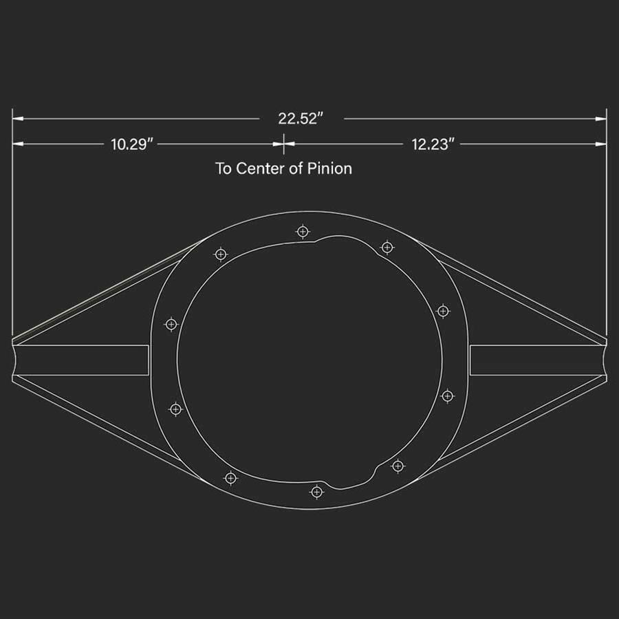 Strange Engineering Axle Housings H1112 Ford 9" bare housing for 3.250" OD tubes thumbnail 3