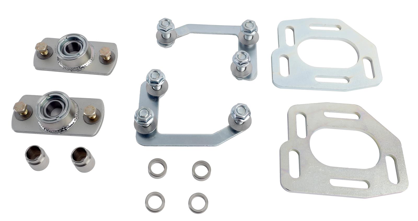 DNA Motoring Front Aluminum Camber/Caster Plates – Black Anodized For 1990-1993 Ford Mustang