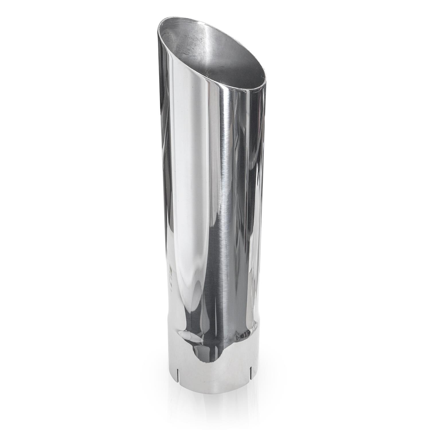 Stainless Works Single Wall Slash Cut Exhaust Tip - 3 1/2in Body 3in ID Inlet thumbnail 2