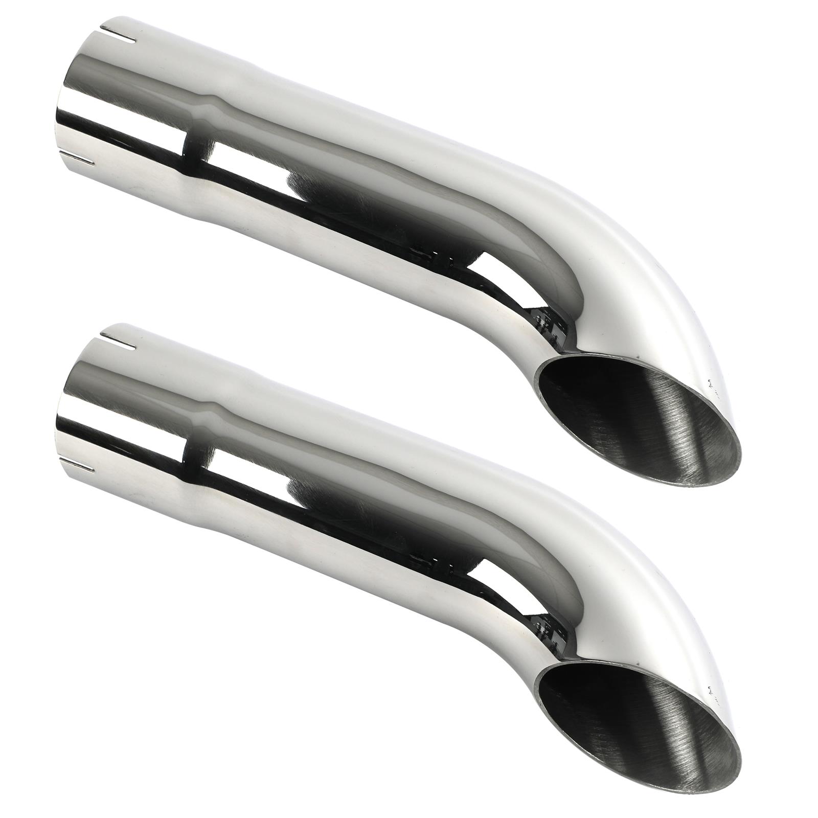 Stainless Works Short Turn Down Tips- 2 1/2in ID Inlet 2 1/2in Body
