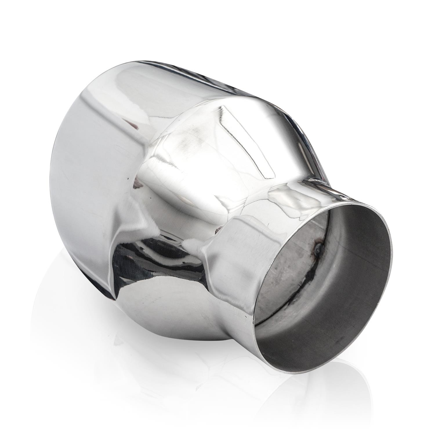 Stainless Works Conical Double Wall Slash Cut Exhaust Tip - 5in Body 3in Inlet 6-1/4in length thumbnail 2