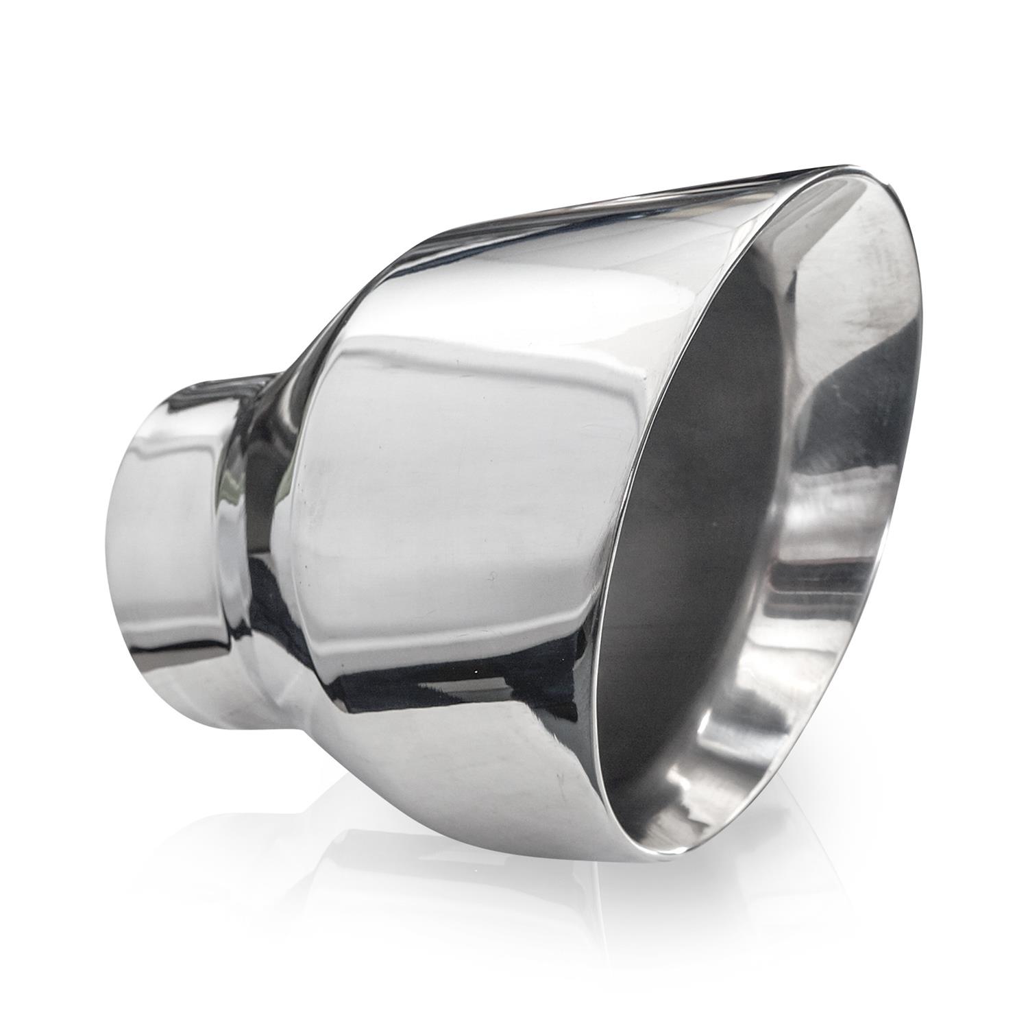 Stainless Works Conical Double Wall Slash Cut Exhaust Tip - 5in Body 3in Inlet 6-1/4in length thumbnail 3