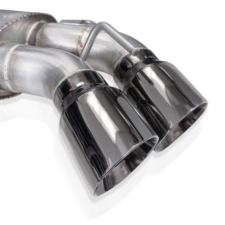 Stainless Works 16-21 Camaro SS 3in Original Factory Connect Axle Back w/Valve - 4in Quad Black Tips thumbnail 3