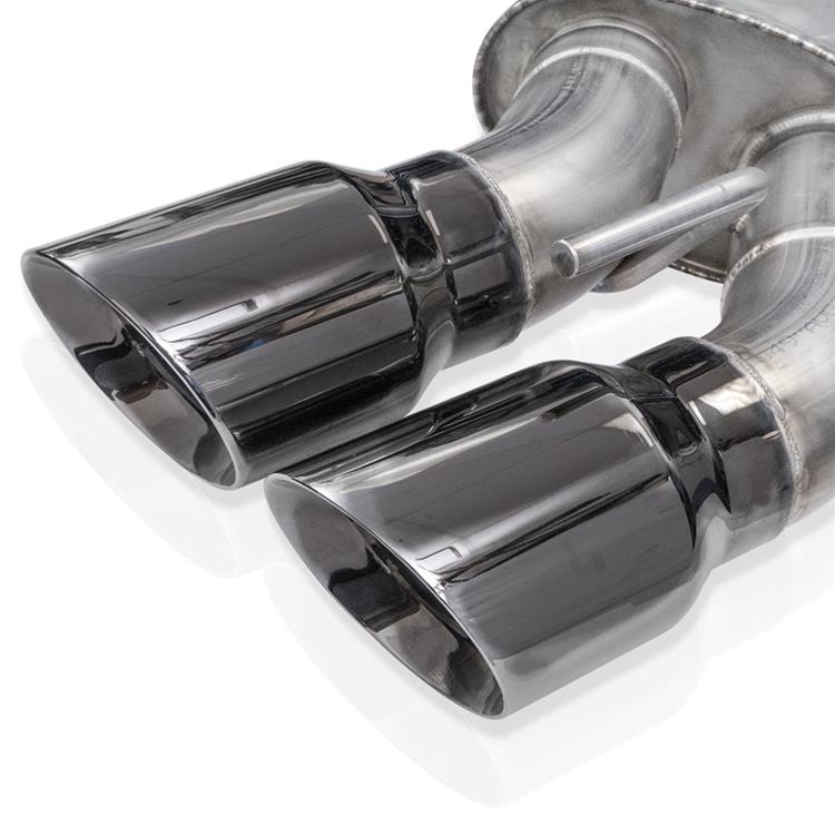 Stainless Works 16-21 Camaro SS 3in Original Factory Connect Axle Back w/Valve - 4in Quad Black Tips