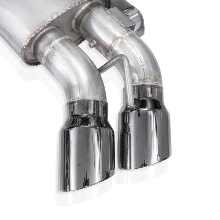 Stainless Works 16-21 Camaro SS 3in Original Factory Connect Axle Back w/Valve - 4in Quad Black Tips thumbnail 4