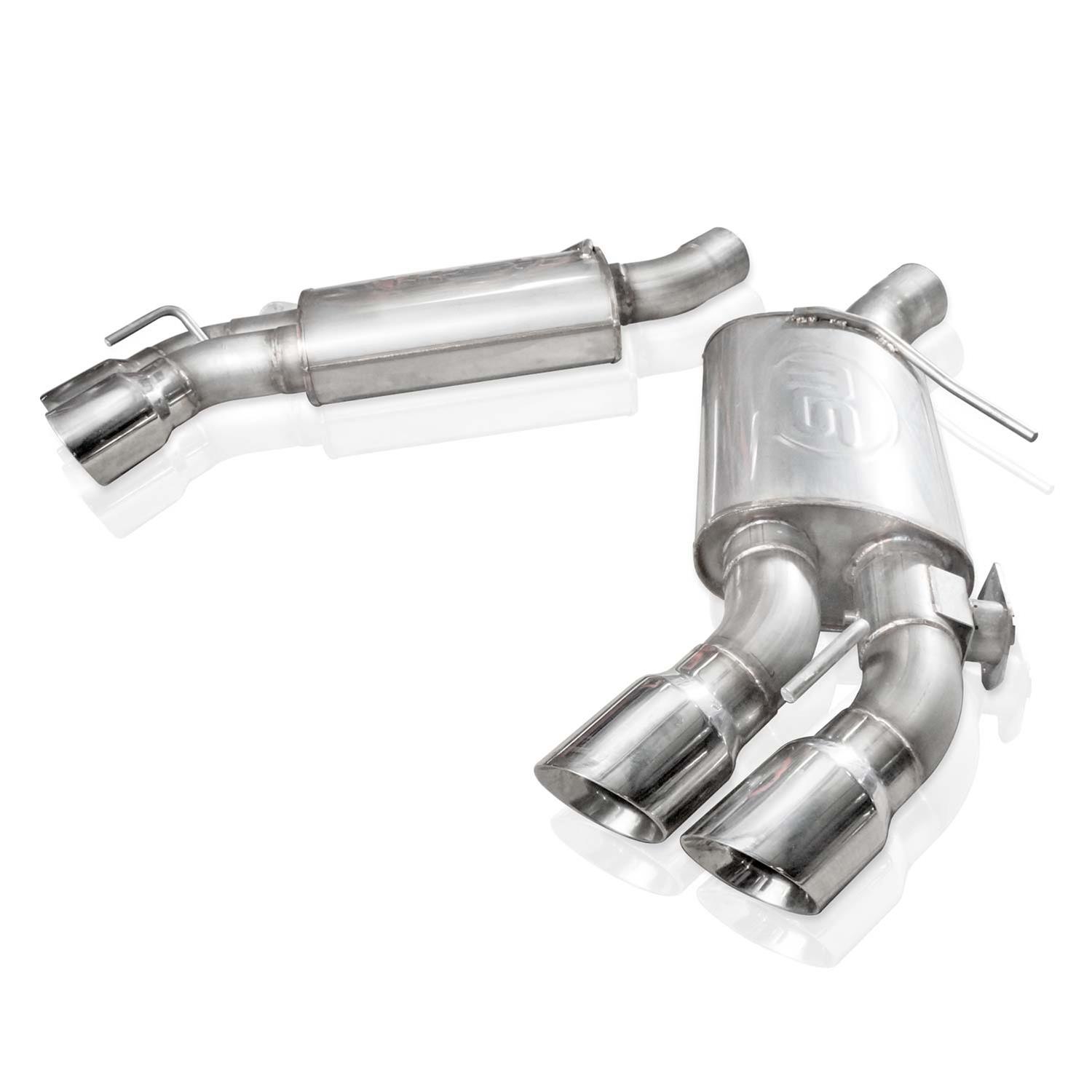Stainless Works 2016+ Chevy Camaro SS 3in Legend Factory Connect Axle Back w/Valve & 4in Quad Tips thumbnail 3