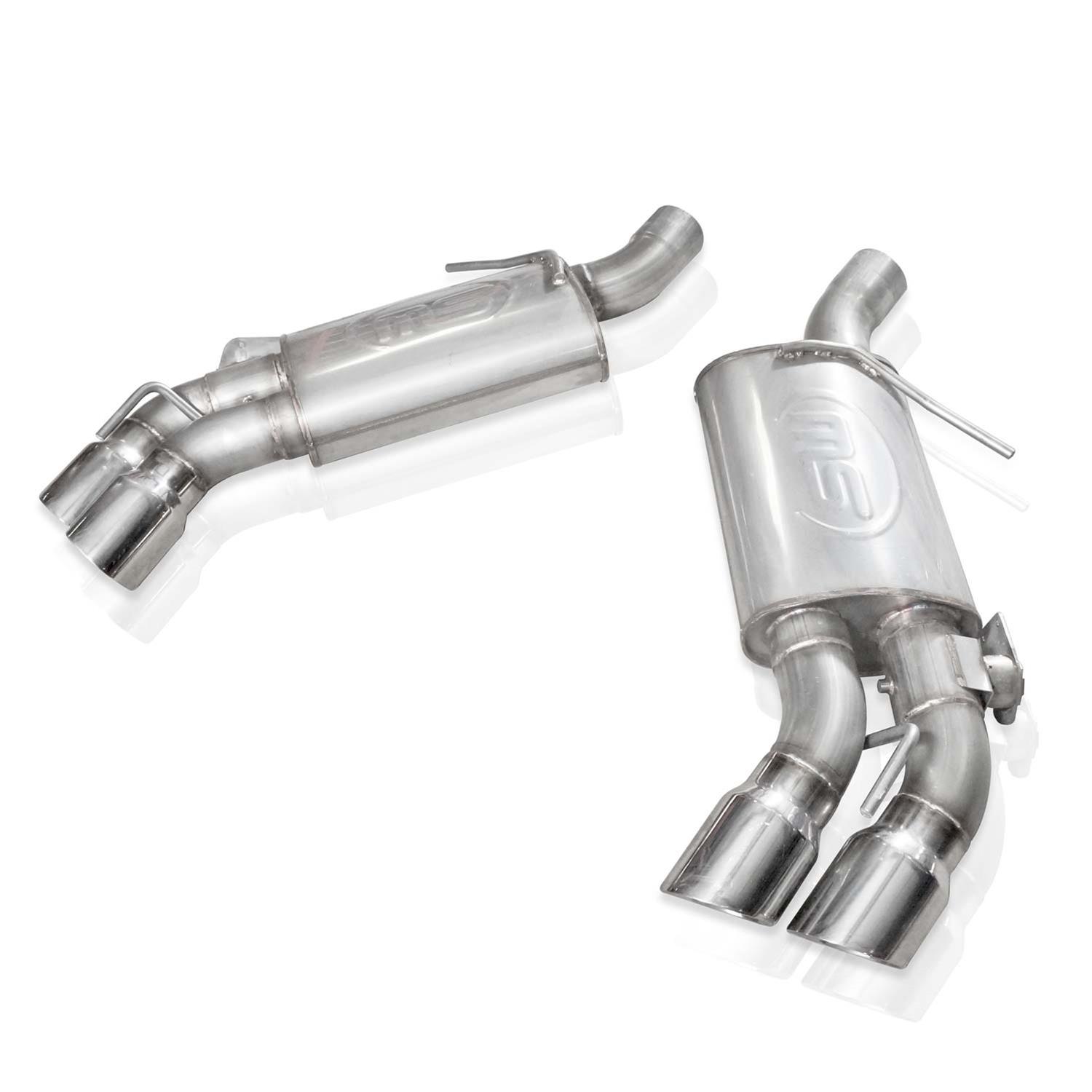Stainless Works 2016+ Chevy Camaro SS 3in Legend Factory Connect Axle Back w/Valve & 4in Quad Tips thumbnail 4
