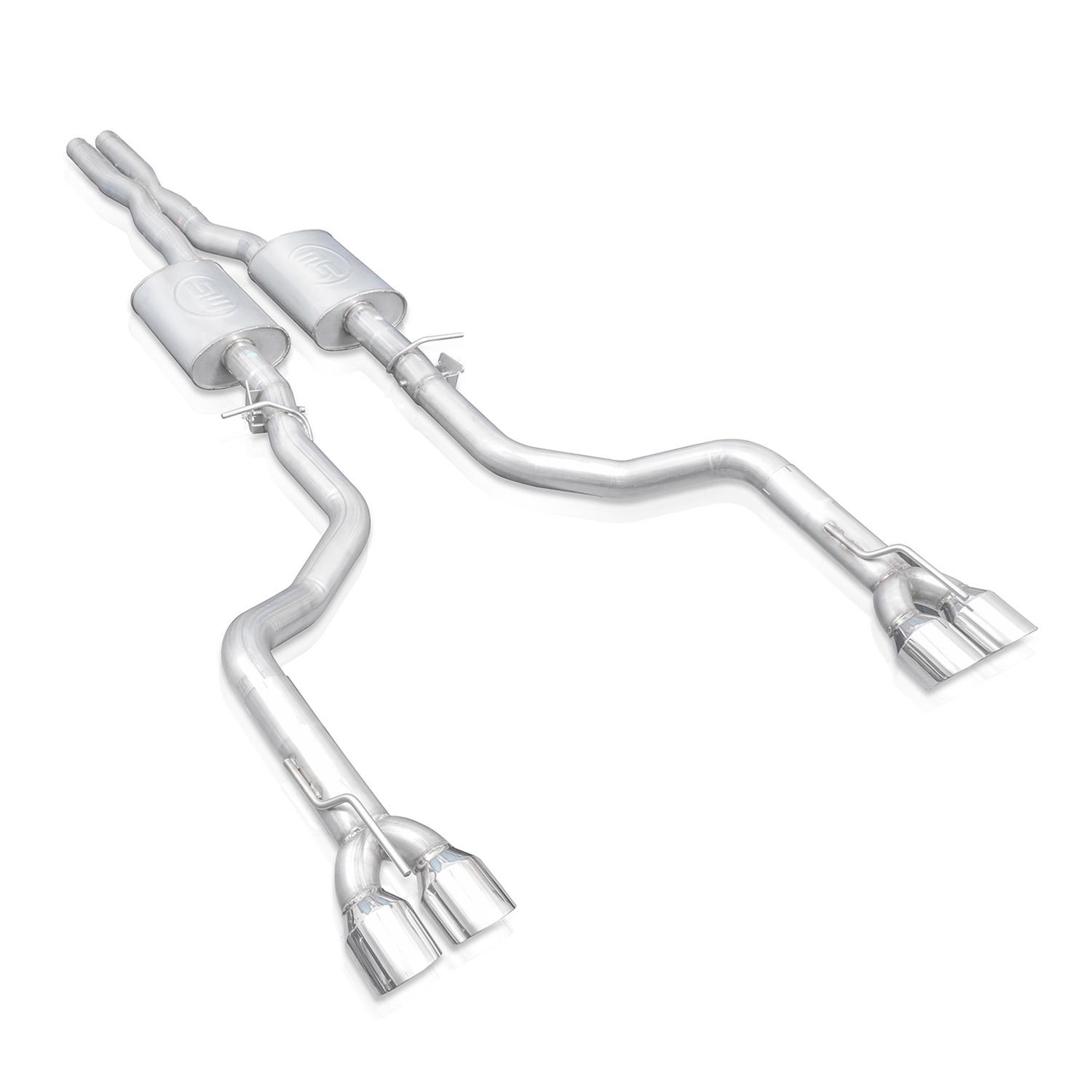Stainless Works 15-19 Dodge Challenger 6.2L/6.4L Hemi 3in Legend Catback X-Pipe w/4in Quad Tips thumbnail 7