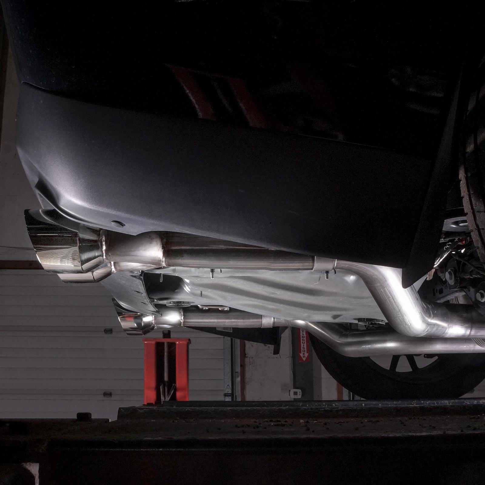 Stainless Works 15-19 Dodge Challenger 6.2L/6.4L Hemi 3in Legend Catback X-Pipe w/4in Quad Tips thumbnail 2