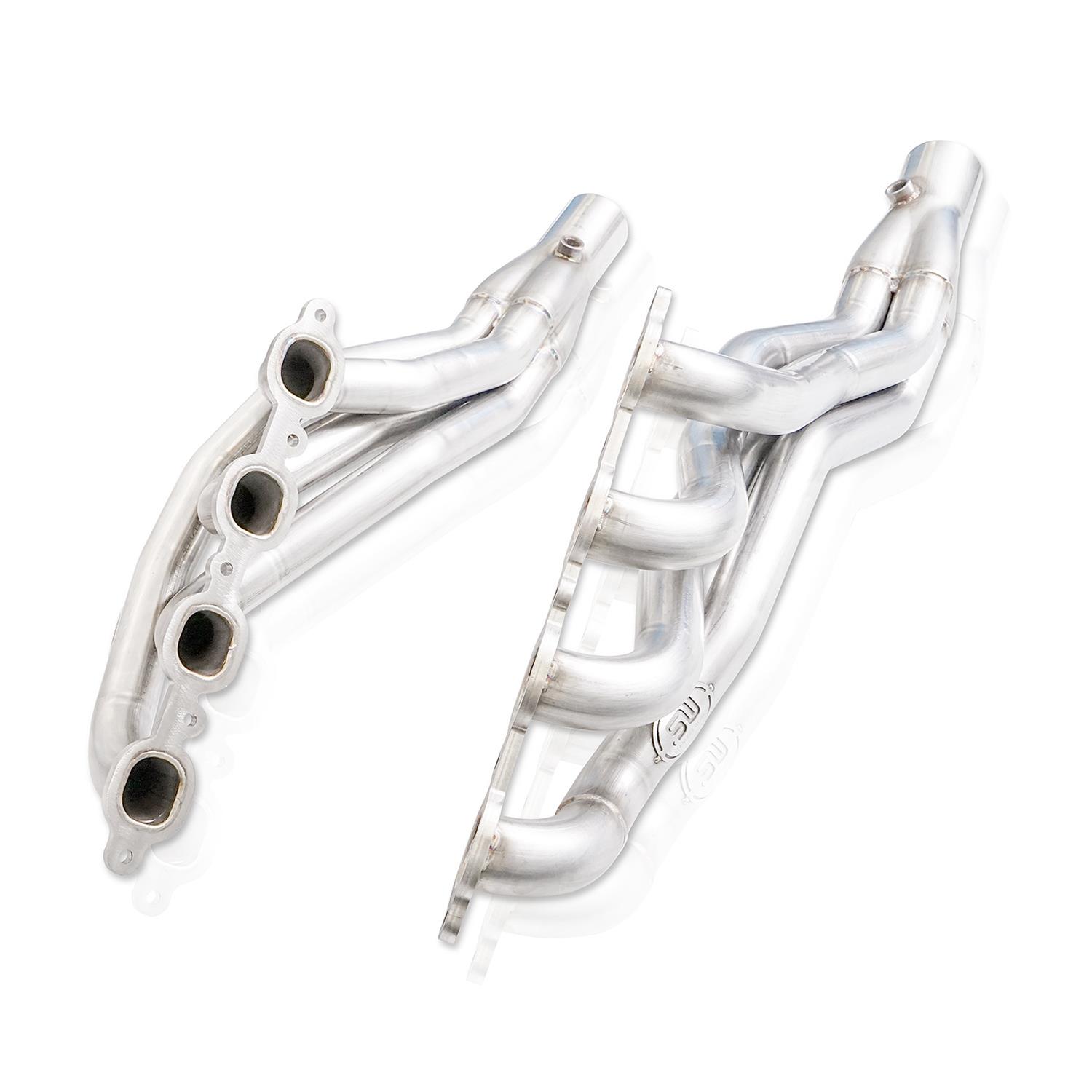 Stainless Works 2019+ Chevrolet Silverado 5.3L Catted Headers 1-7/8in Primaries 3in Leads Y-Pipe thumbnail 2