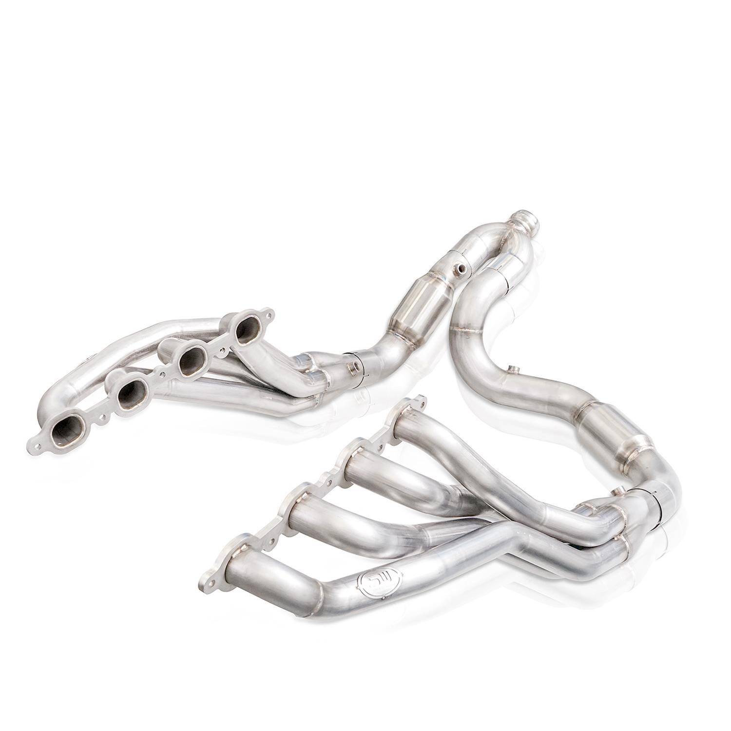 Stainless Works 2019+ Chevrolet Silverado 5.3L Catted Headers 1-7/8in Primaries 3in Leads Y-Pipe thumbnail 3