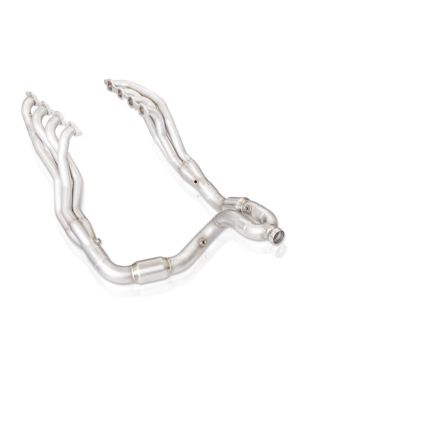 Stainless Works 2019+ Chevrolet Silverado 5.3L Catted Headers 1-7/8in Primaries 3in Leads Y-Pipe thumbnail 4