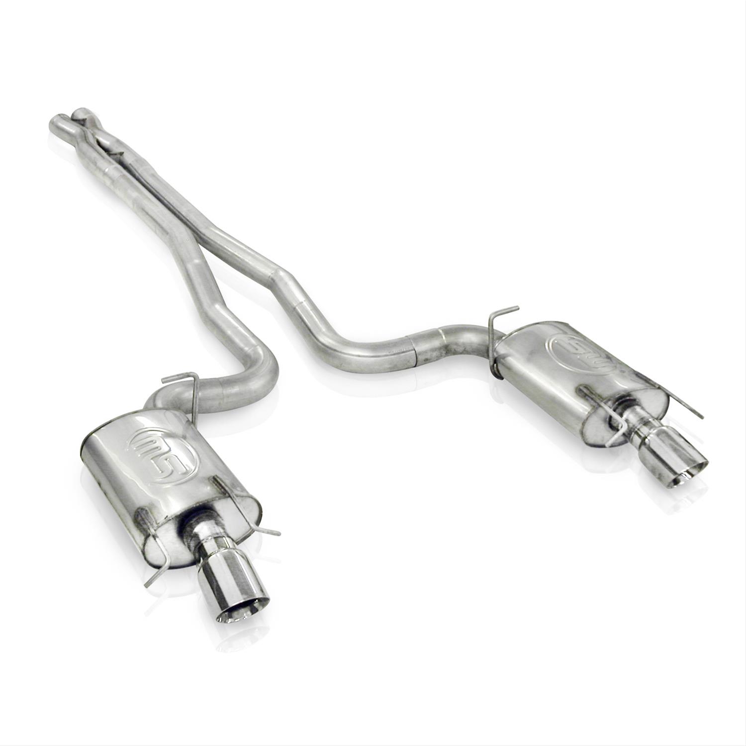 Stainless Works 09-15 Cadillac CTS-V Sedan 3in Catback System X-Pipe Turbo S-Tube Mufflers 4in Tips